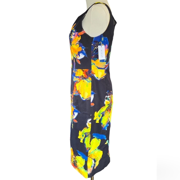 NWT Milly Pop Art Ella Floral Midi Dress - Size 4 - Picture 8 of 11